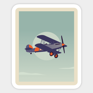 Minimalism Vintage Plane Sticker